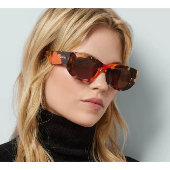 NEW GUCCI SUNGLASSES GUCCI BLACK AND WHITE/GREY EYEWEAR